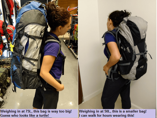 How big of a bag is too big to travel?