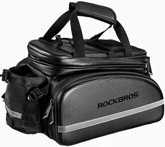 ROCKBROS Bike Rack Bag Trunk Bag Waterproof Carbon Leather
