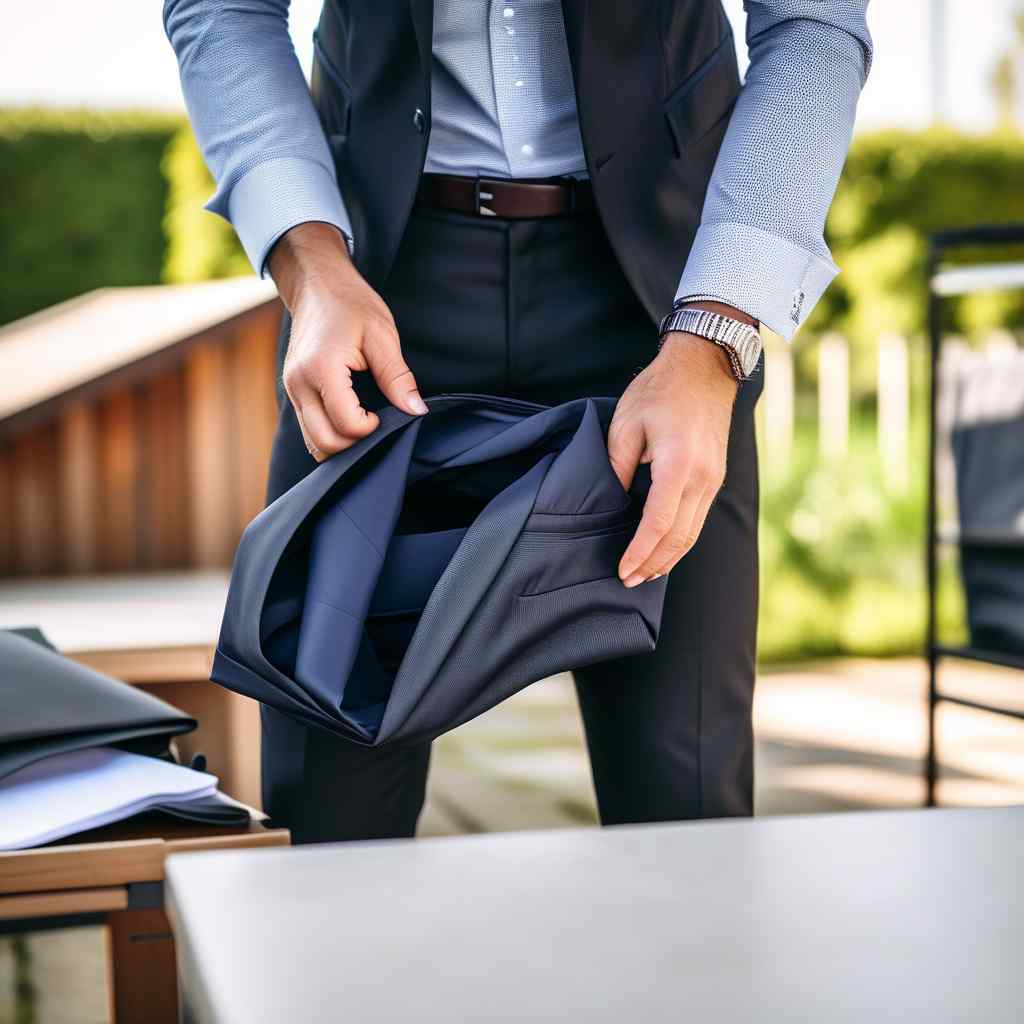 Folding the Suit Trousers