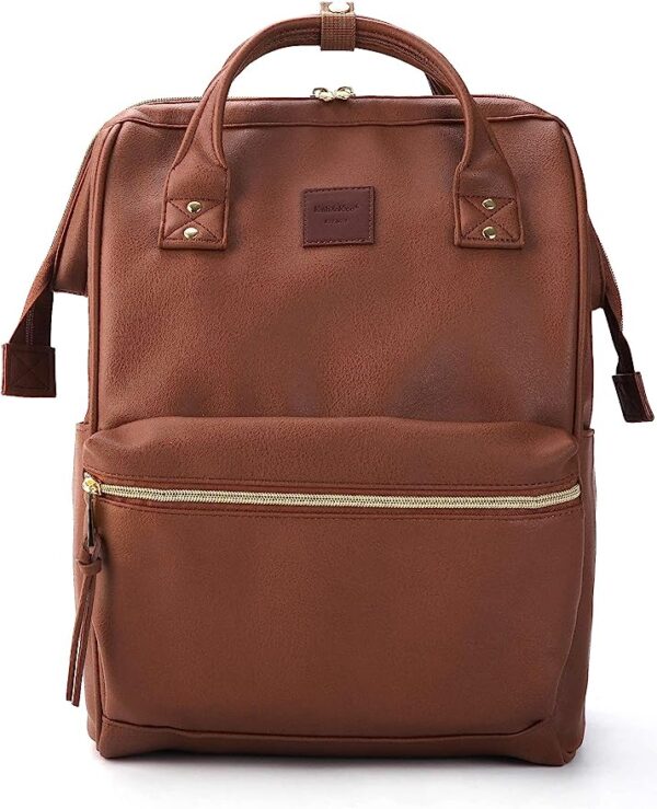 Kah&Kee Faux-Leather Backpack Diaper Bag